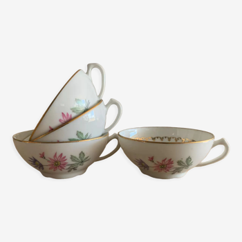 Lot 4 tasses pl france en porcelaine