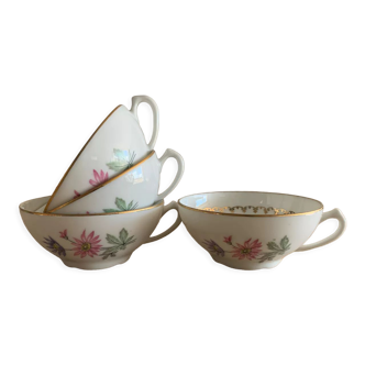 Lot 4 tasses pl france en porcelaine