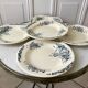 Set of 5 hollow plates Terre de Fer Salins model "Rocaille"