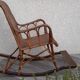 Rocking chair rotin et bois