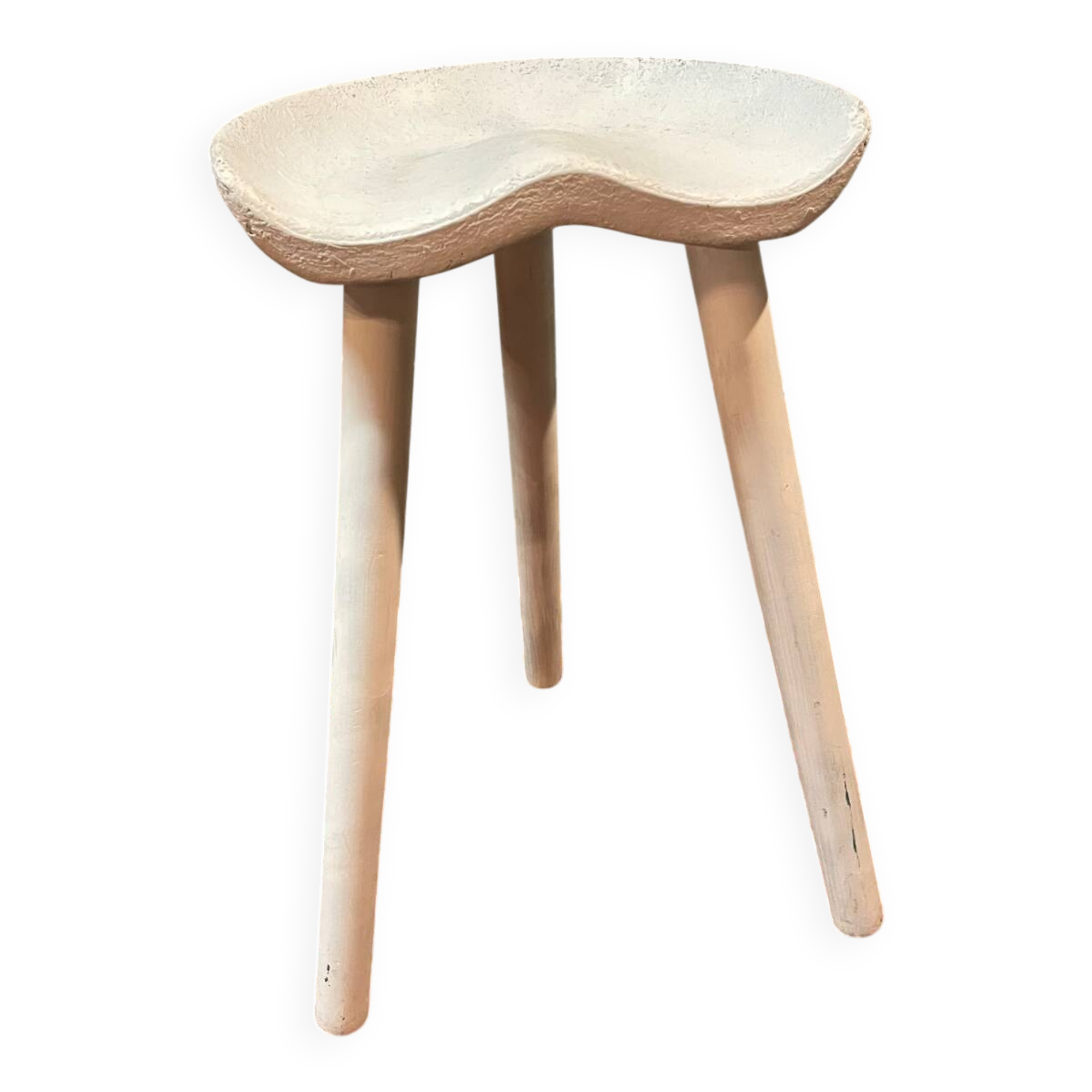 Vintage Scandinavian design tripod high stool