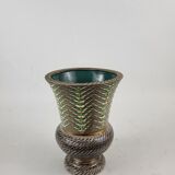 Sandstone vase signed Breugnot Art Deco style