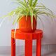 Prisunic orange side table 70s