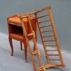 1950s wooden wall coat rack