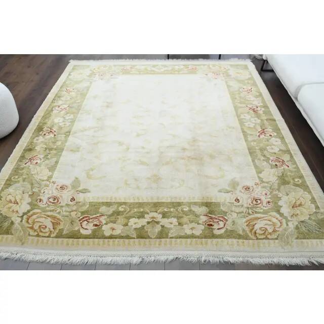 Vintage Turkish Oushak Handmade Wool Cotton Tan Area Rug 235x240