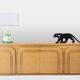 4-door birch wood sideboard. 1970s.