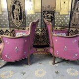 Paire de fauteuils de style Louis XV