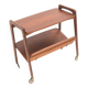 Vintage teak serving trolley/side table with magazine rack, Opal, 1960s