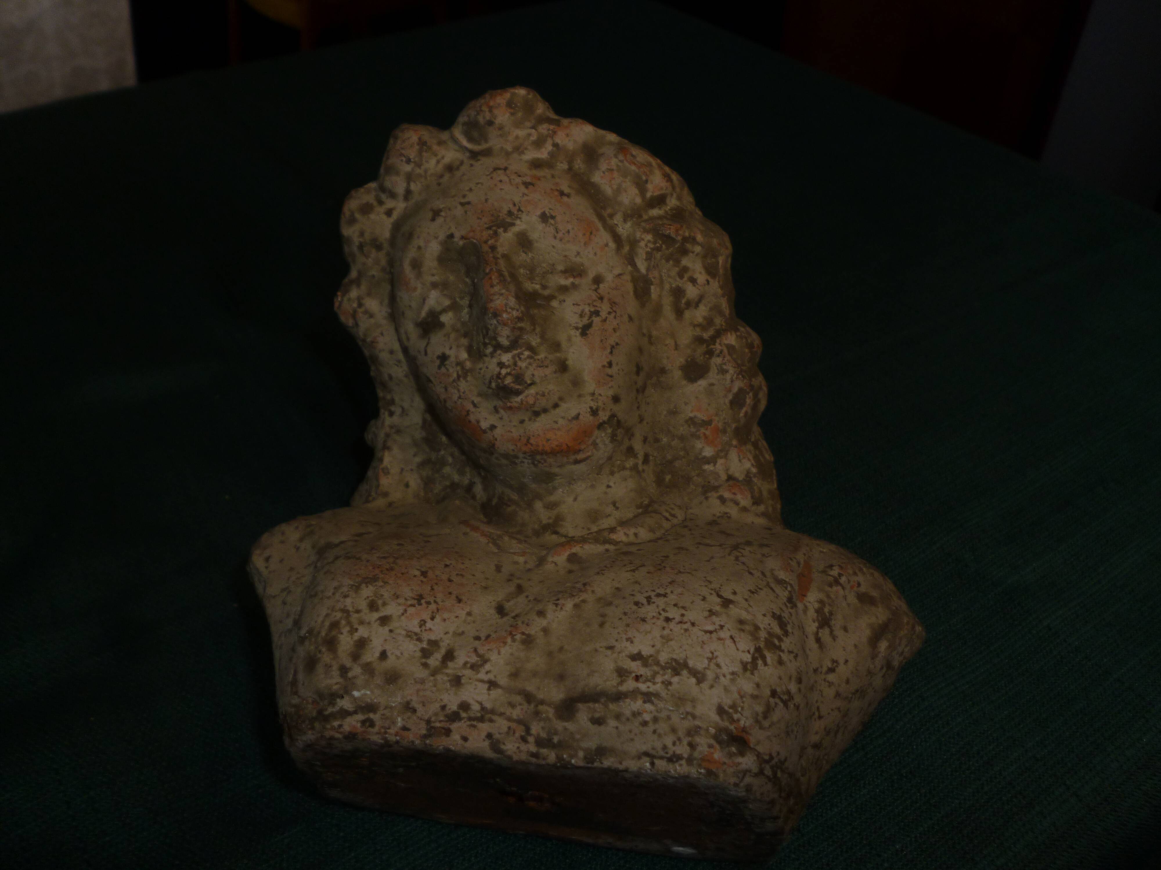 Antique terracotta bust