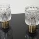 Pair of glass bedside lamps by Kamenicky Senov 1960