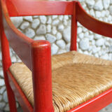 Vico Magistretti red carimate chair for Mario Luigi Comi, Italy