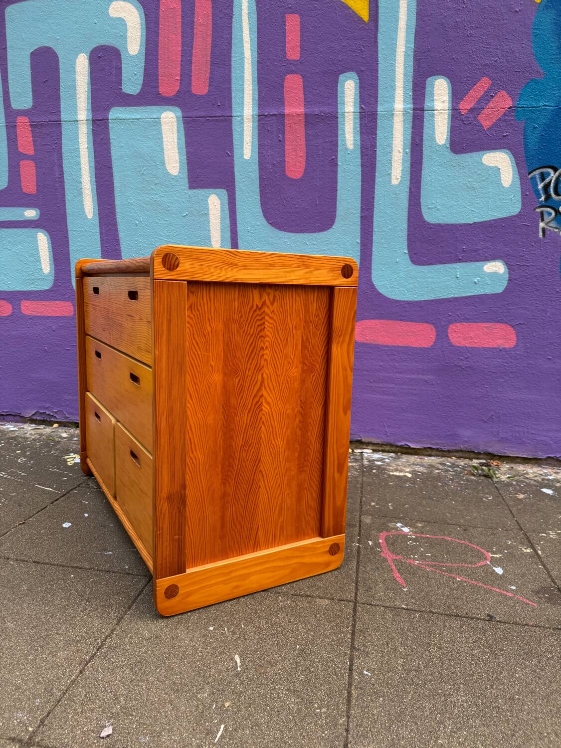 Vintage pine chest of drawers, 1980s