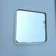 Square mirror in a white metal frame, 1970s