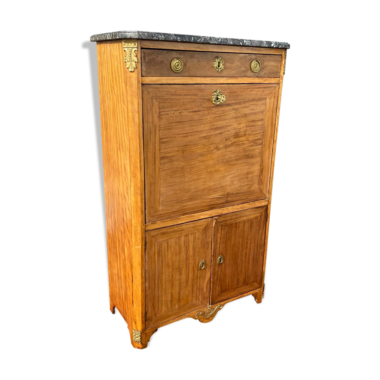 Mahogany Secretary Period Transition XVIII Eme Century