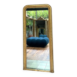Antique Louis-Philippe mirror 158/74cm gilded with gold leaf, mercury.
