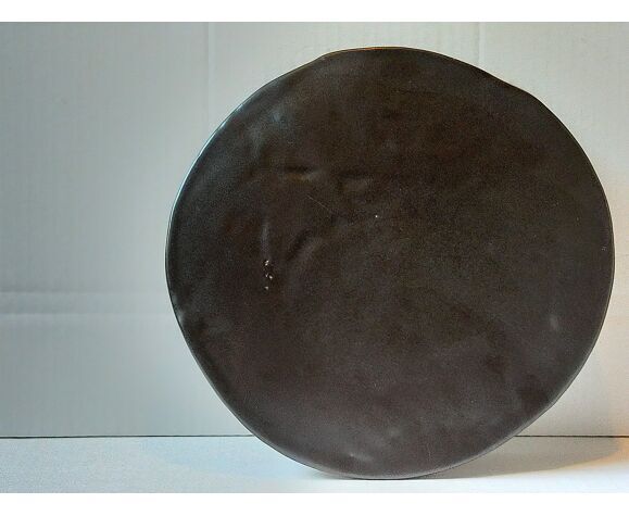 Potter's trivia with vintage matte black enamel 70s