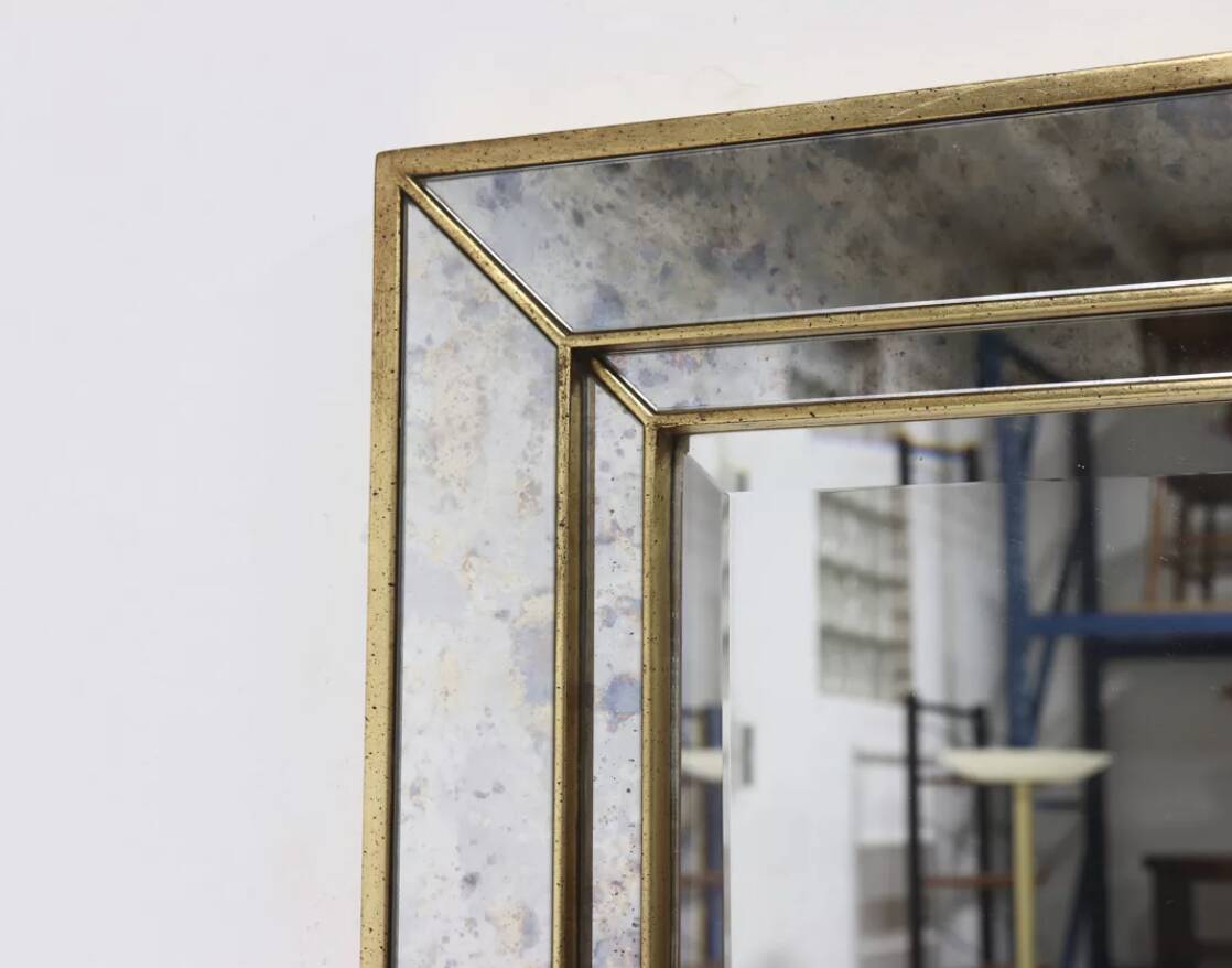 XXL luxury mirror by DeKnudt Belgium 1980