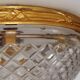 Bronze Cut Glass Ceiling Light: Mid-Century French Louis XVI Ceiling Lamp