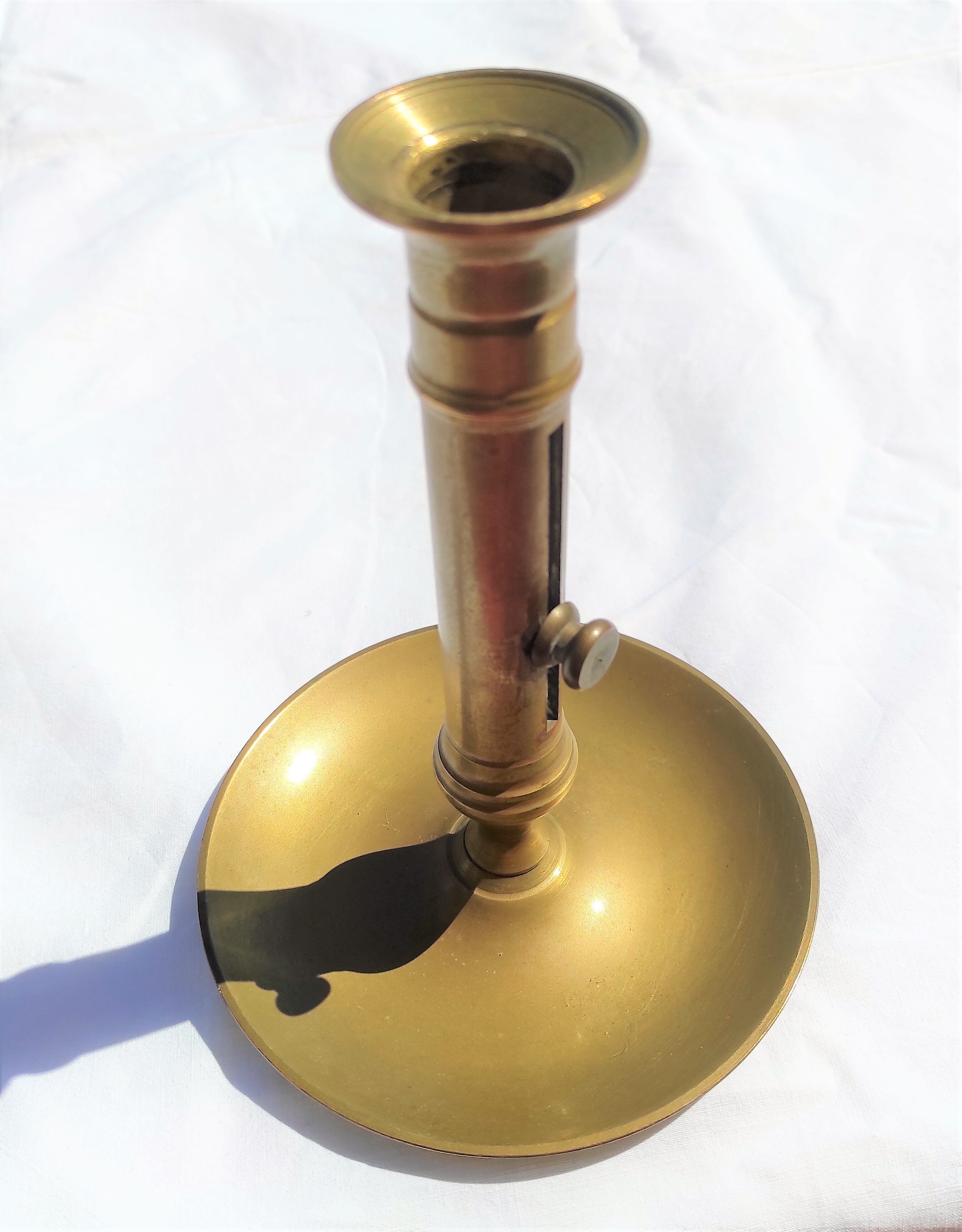 Antique brass candle holder
