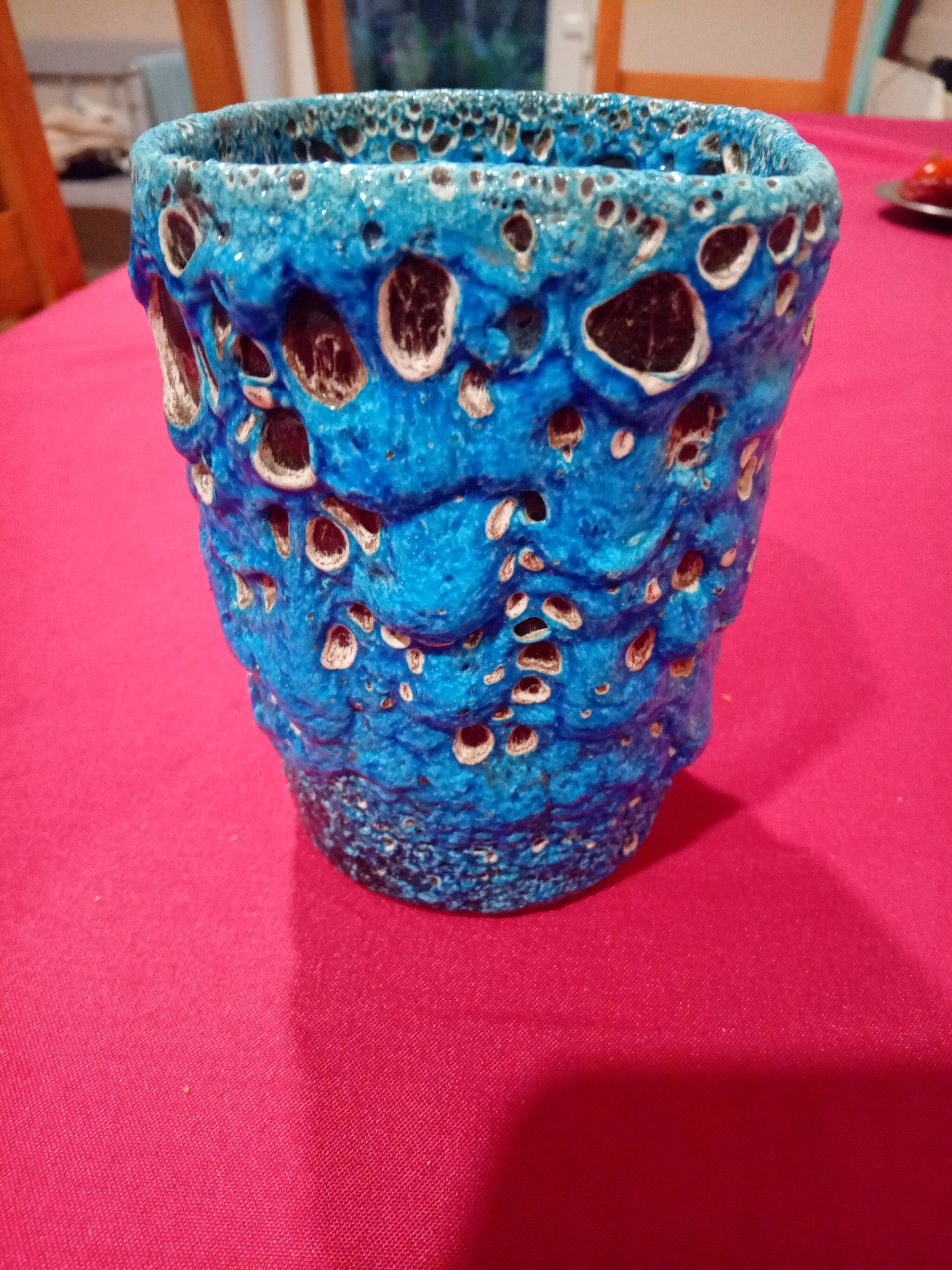 Blue Glacier Enamels Vase