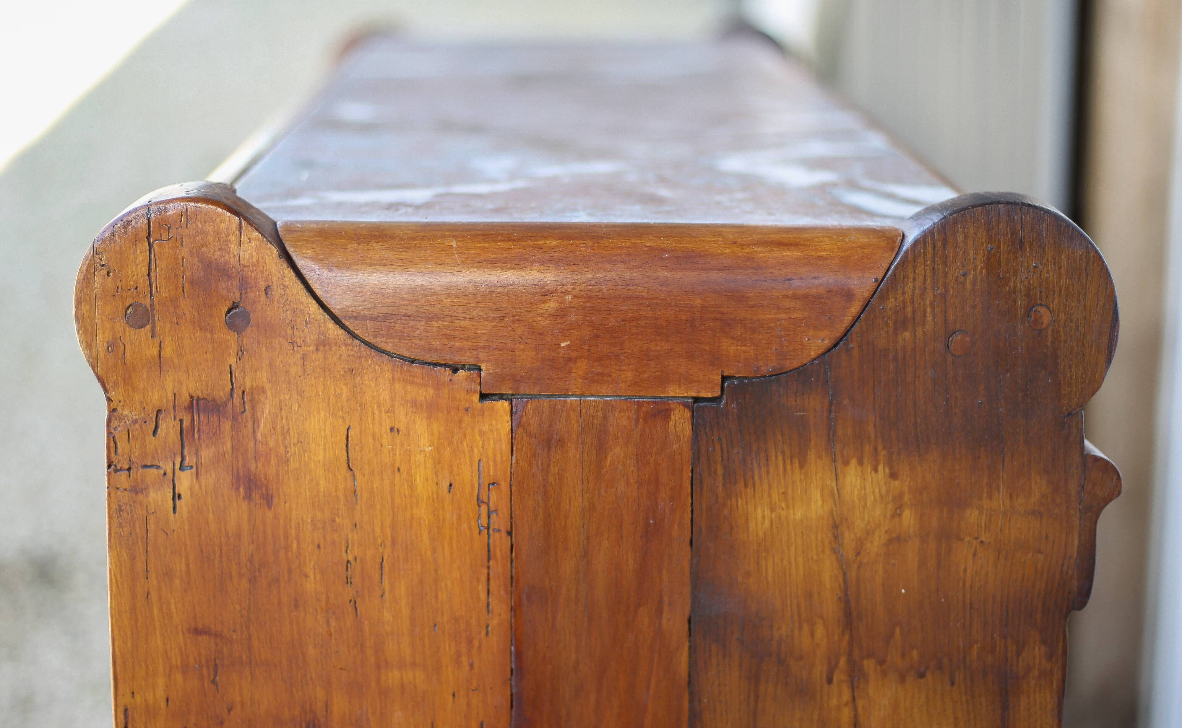 Handcrafted wooden bar, mirror bar and marble slab, wooden furniture