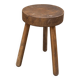 Vintage tripod stool in solid wood – brutalist spirit / folk art