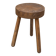 Vintage tripod stool in solid wood – brutalist spirit / folk art