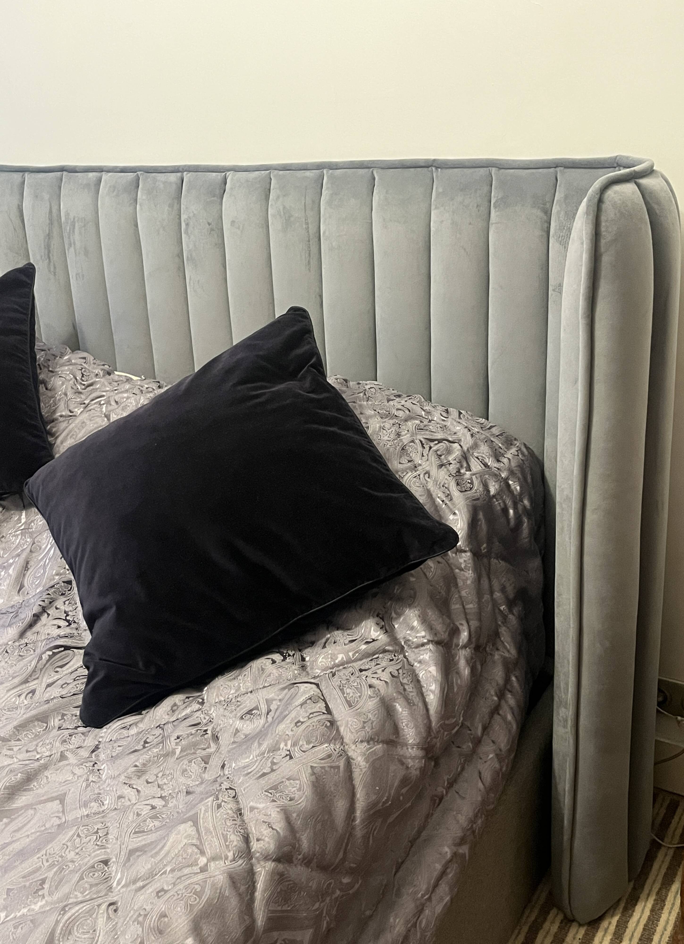 Habitat grey boudoir headboard 244 x 120 cm