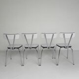 Set of 4 Formica dining chairs, 1960s