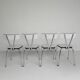 Ensemble de 4 chaises de salle à manger en Formica, années 1960