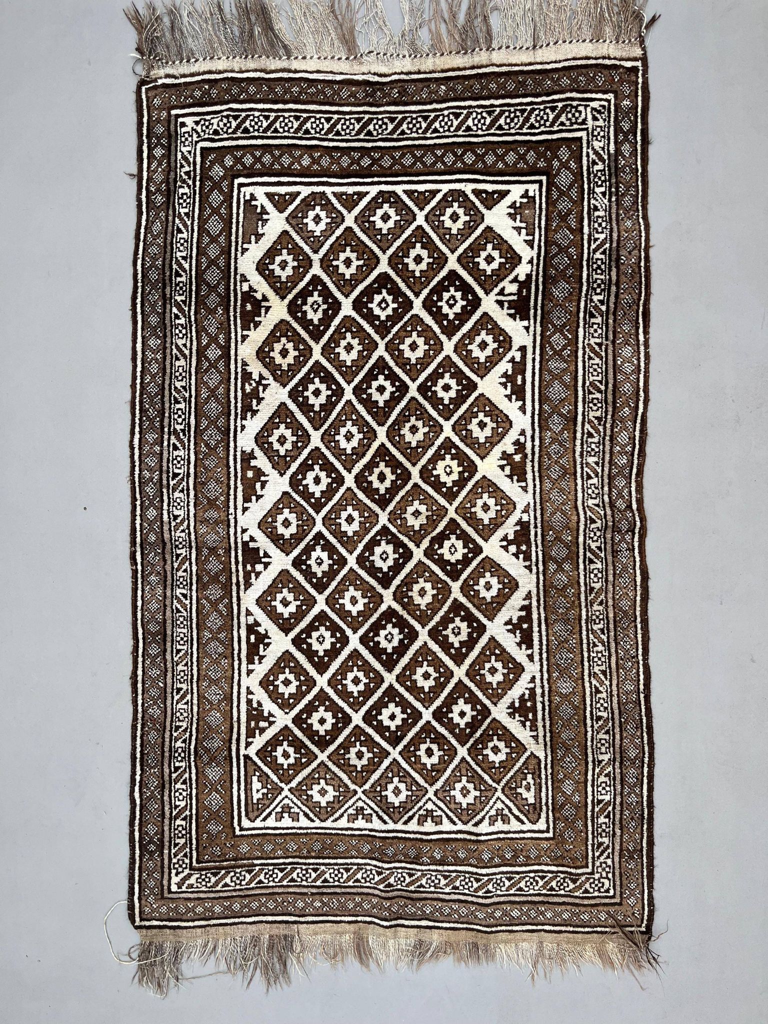 Vintage Persian Luri Gabbeh Rug 245x138 cm medium, shabby chic Red