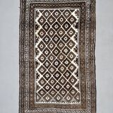 Vintage Persian Luri Gabbeh Rug 245x138 cm medium, shabby chic Red