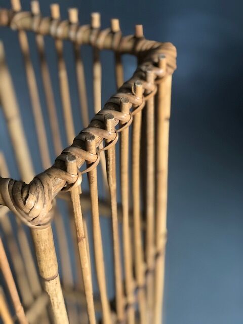 Rattan umbrella holder