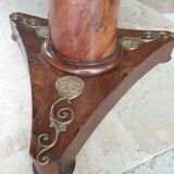 Pedestal table above marble