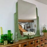 Miroir art déco vert