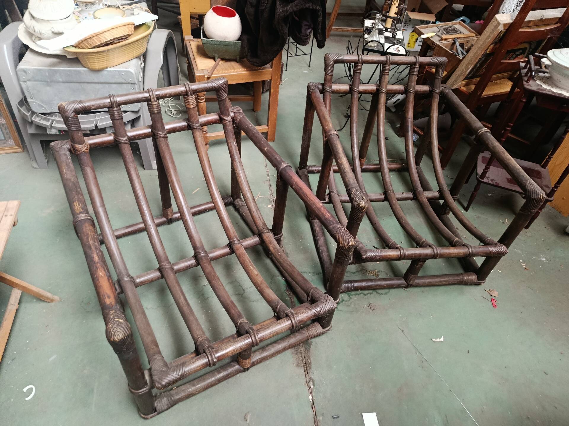 Rattan armchair