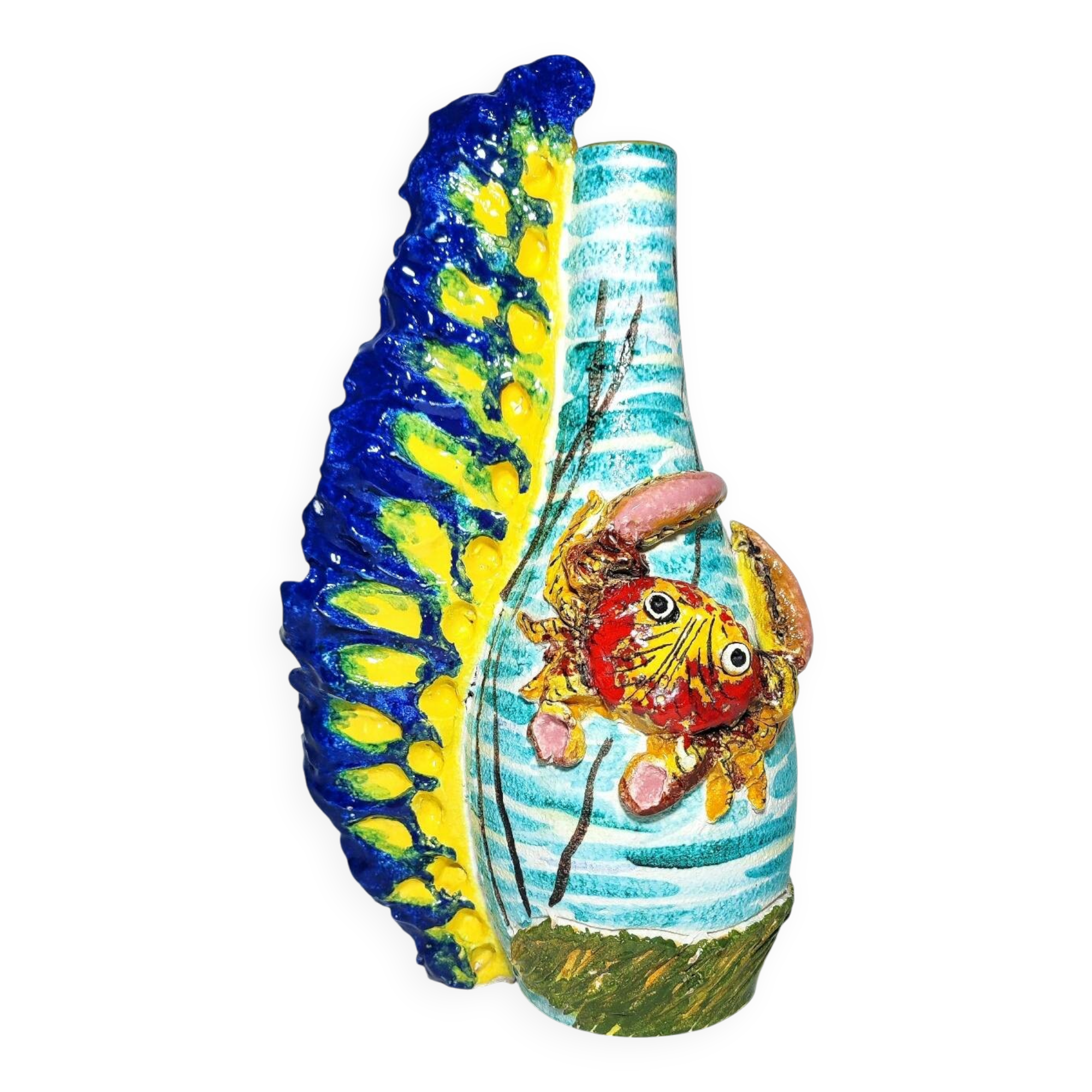 Jarrón de cerámica "IAMA Albisola". Italia, 1970s.