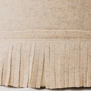 Paire de poufs en laine