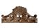 Wall-mounted coat rack on a carved wooden pediment