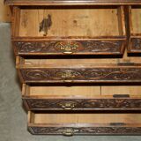 Victorian oak commode finely carved.