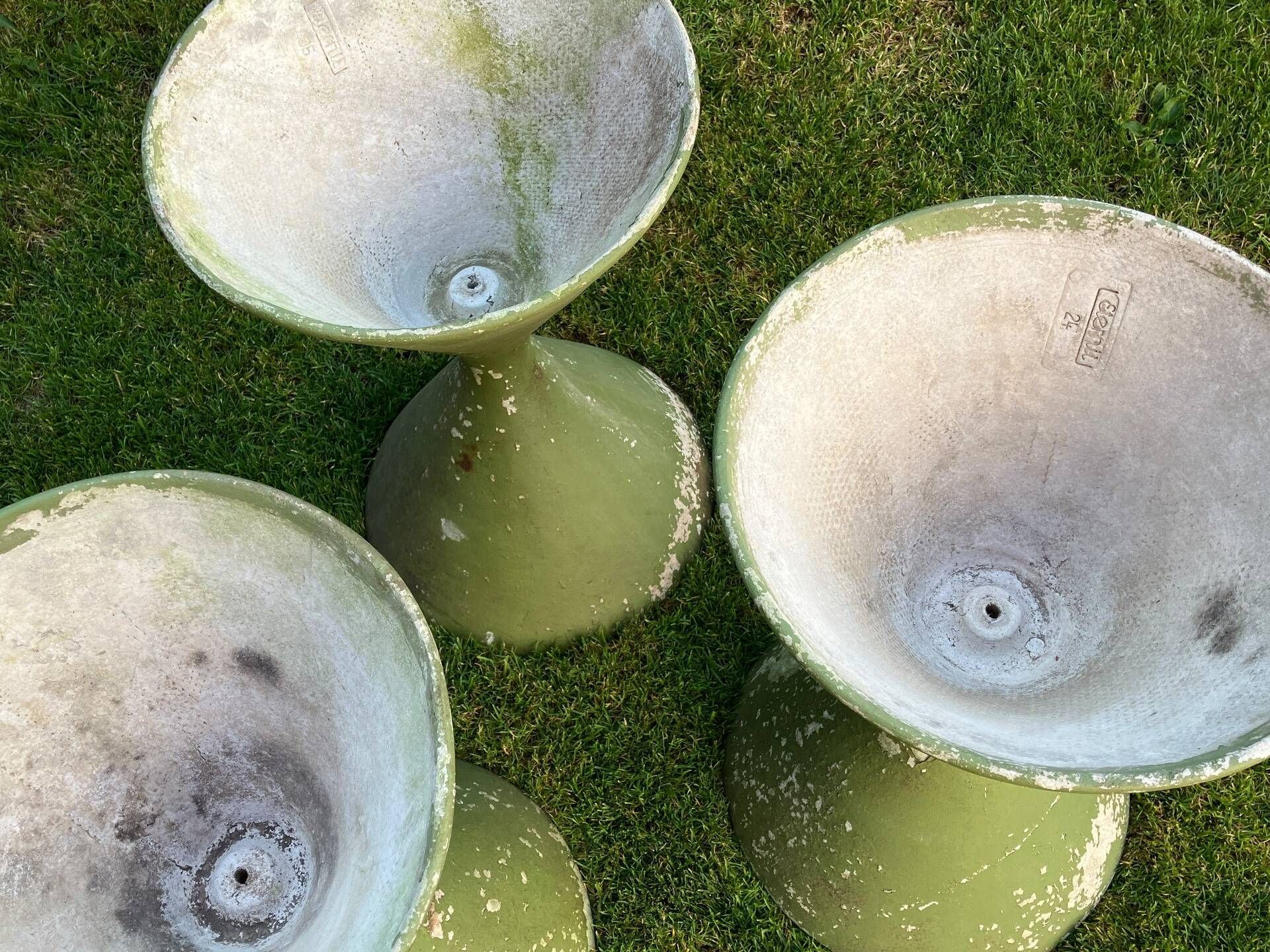 3 Diabolo Pflanzkübel von Willy Guhl für Eternit