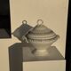 Covered soup tureen or vegetable dish in Saint Amand earthenware H29 D28