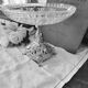 Crystal cup cut on metal stand