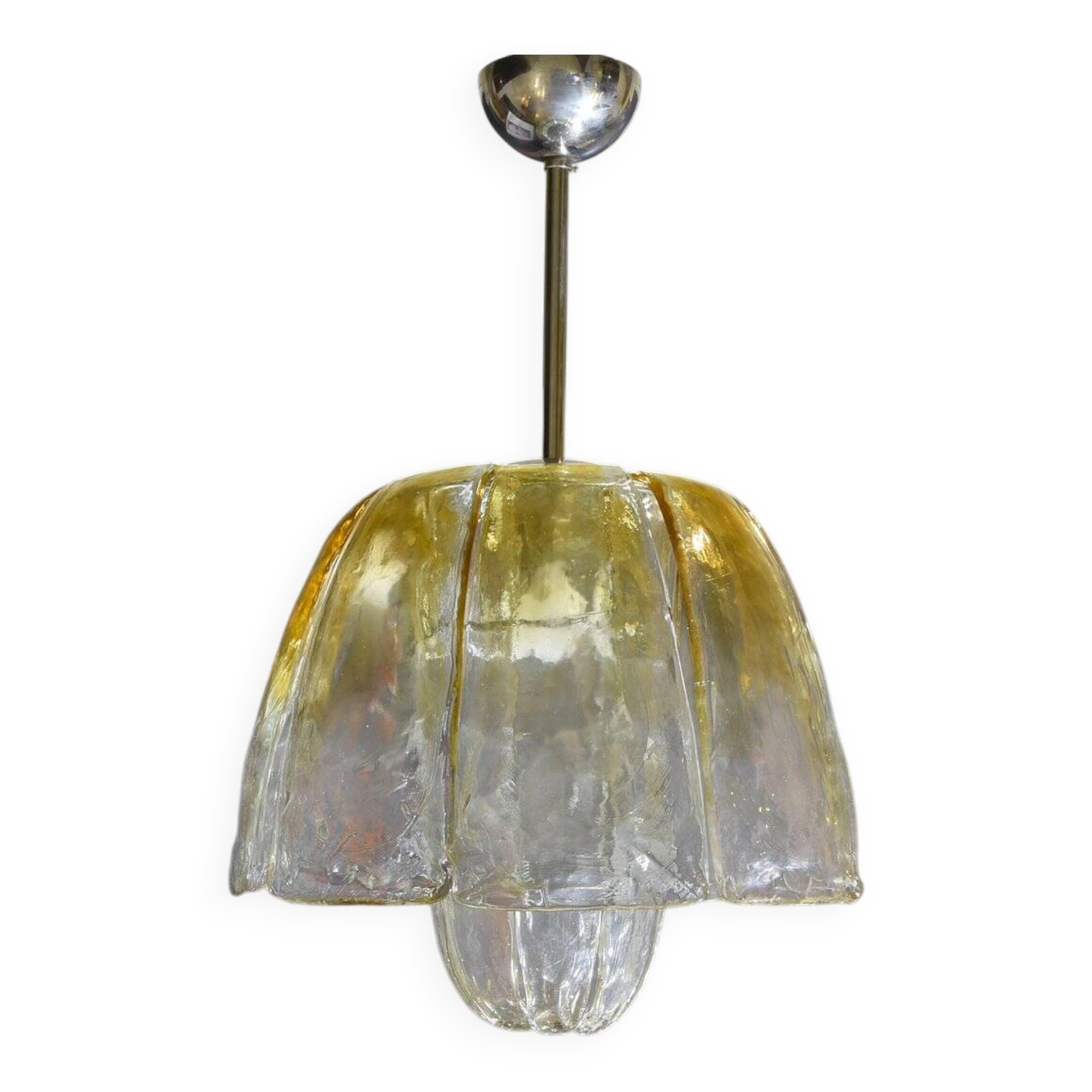 Vintage pendant lamp in the style of Carlo Nason for AV Mazzega, 1970s.