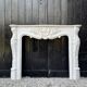 Louis XV Style Fireplace in Carrara Marble, Circa 1980