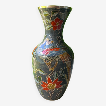 Vase cloisonné style Indien