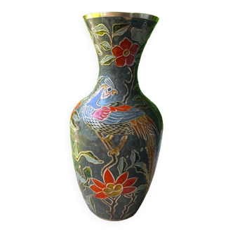 Vase cloisonné style Indien
