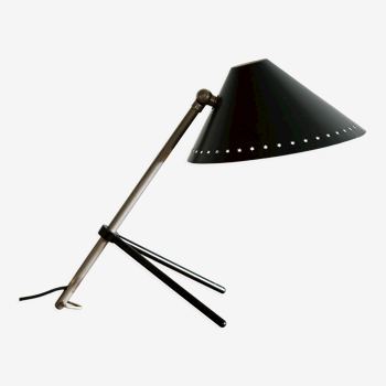 Lampe Pinocchio avec abat-jour noir par H. Busquet pour Hala Zeist, Pays-Bas