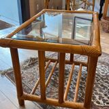 Vintage rattan coffee table