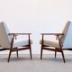 Mid-Century Ivory Boucle Armchairs by Henryk Lis, 1967